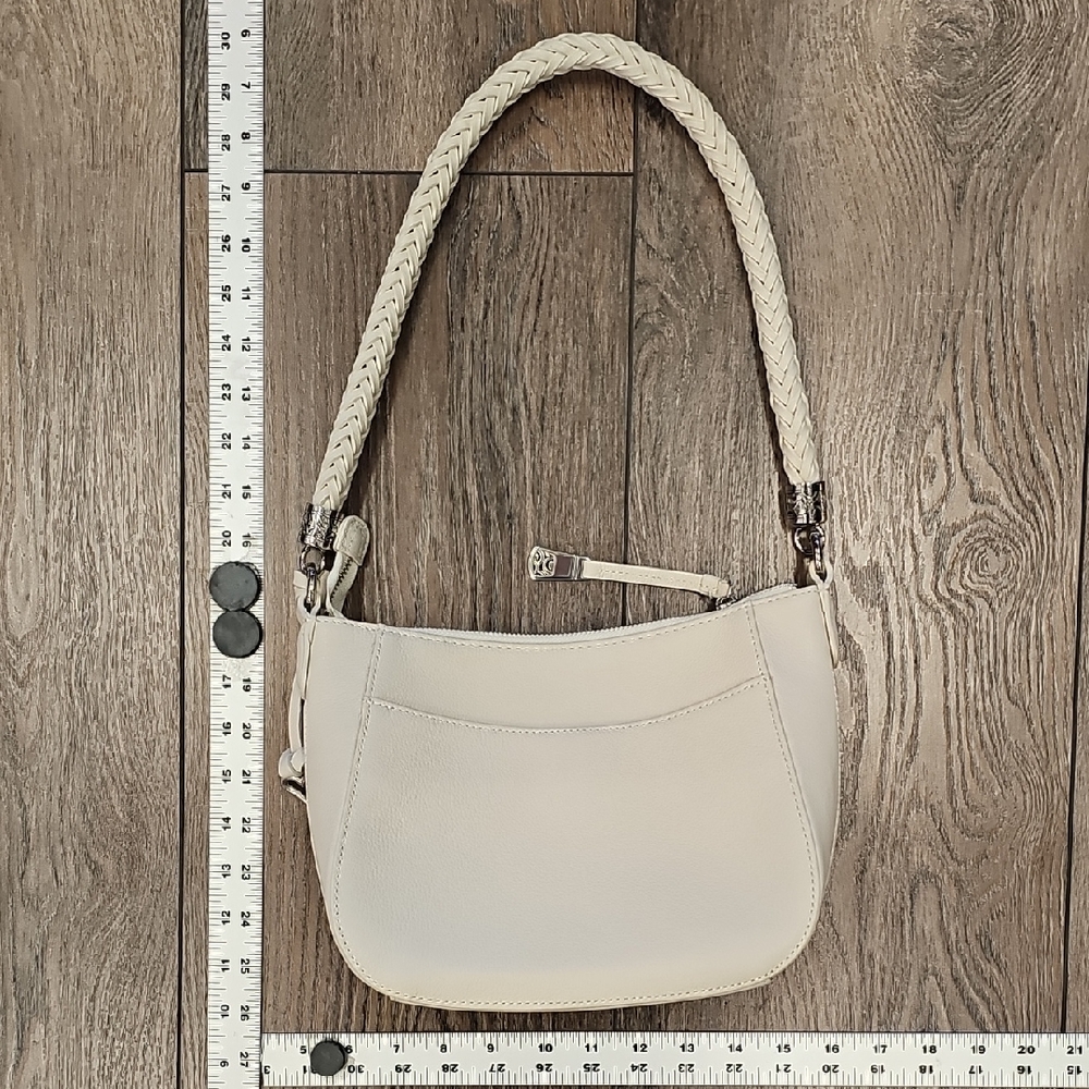 Elegant, Minimalist, Travel, Office, Women's, Medium, Leather, Silver, Vintage